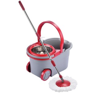 Magic Mop Plus 12 Litros Com Rodas Vermelho Cinza Paramount