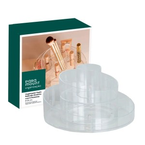 Organizador Giratório com 6 Divisórias Transparente